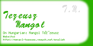 tezeusz mangol business card